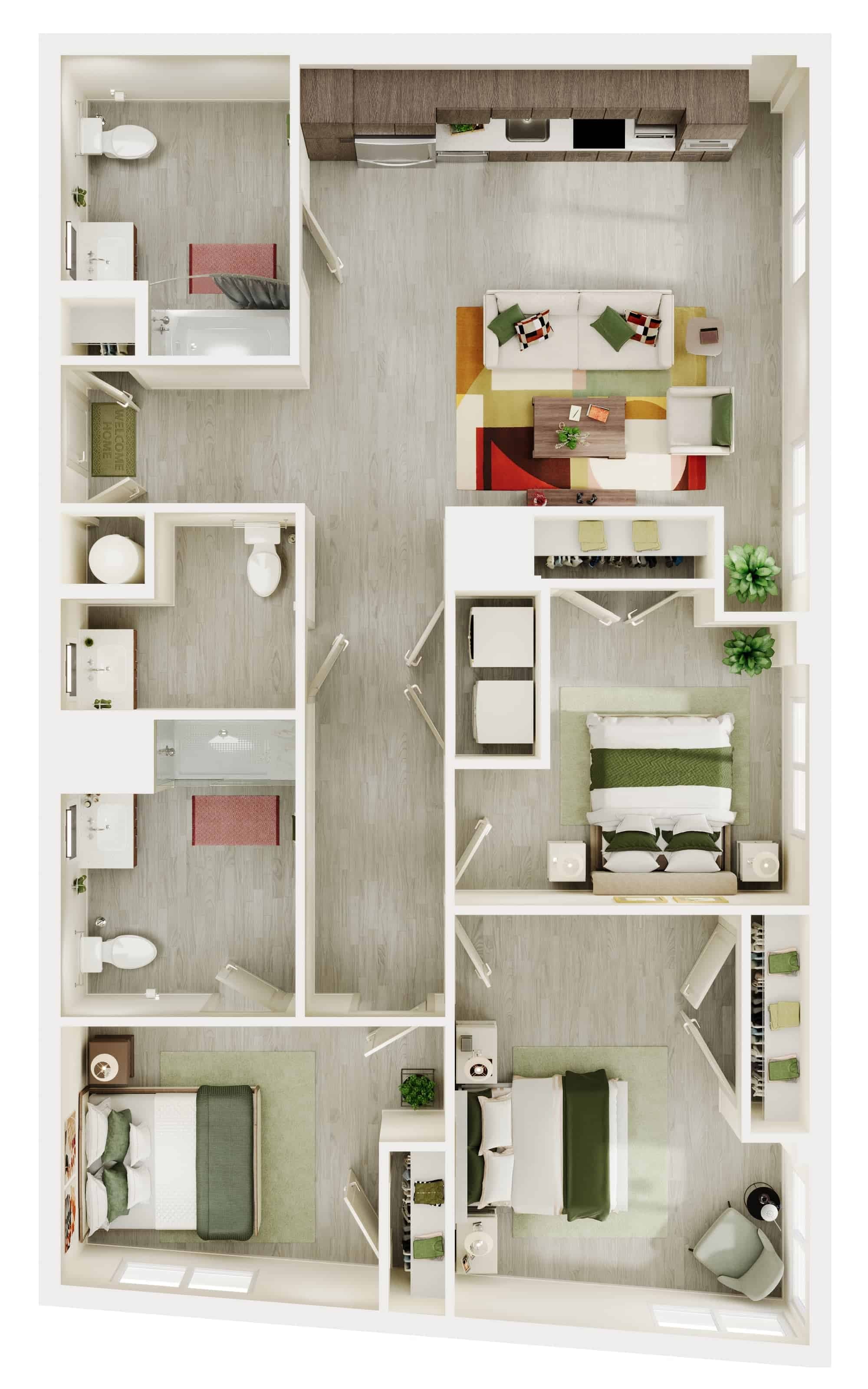 3 Beds 3 Baths