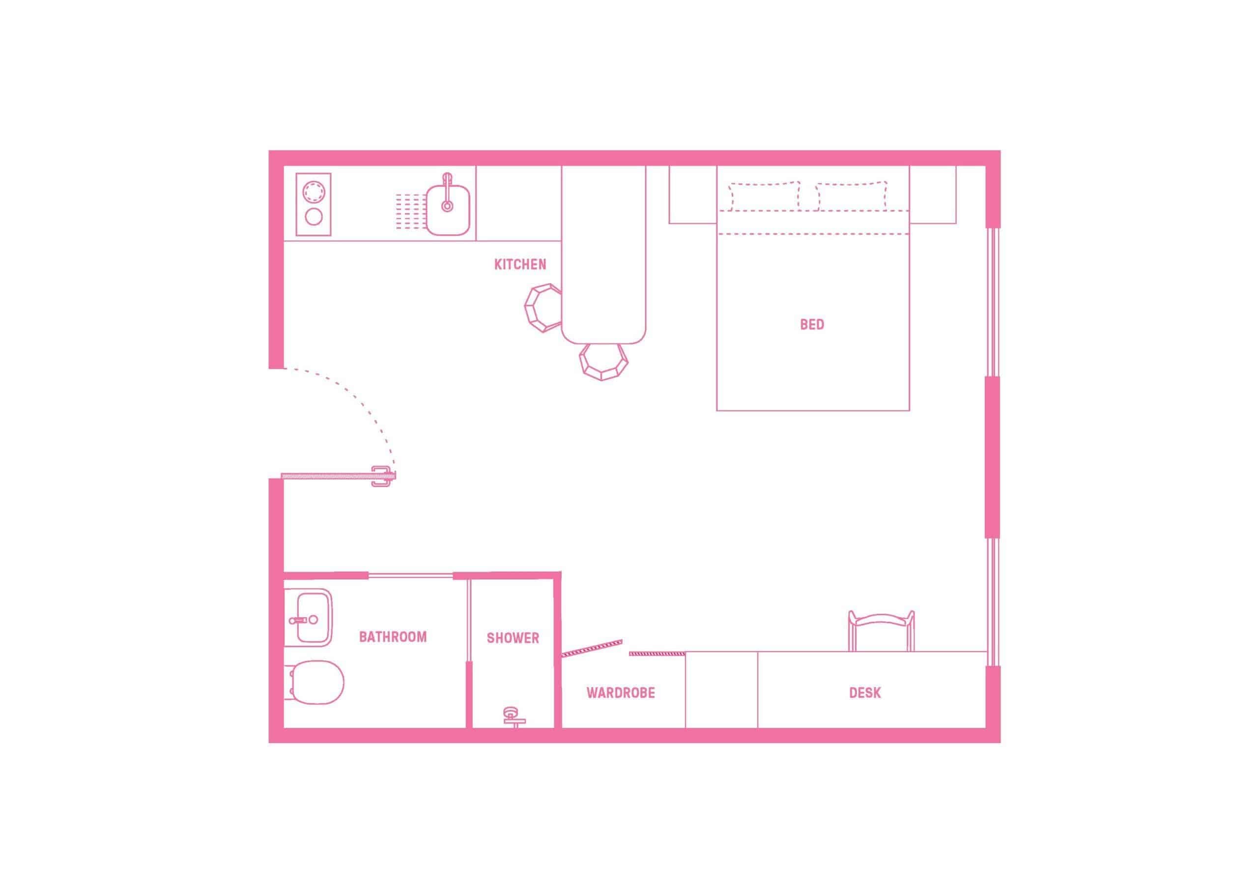 Ultra Studio, Queen Bed