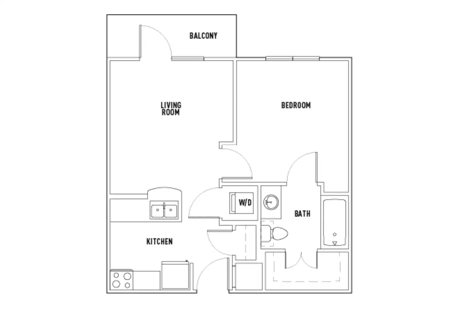 25th W: 1 Bed - 1 Bath B Premium Smart