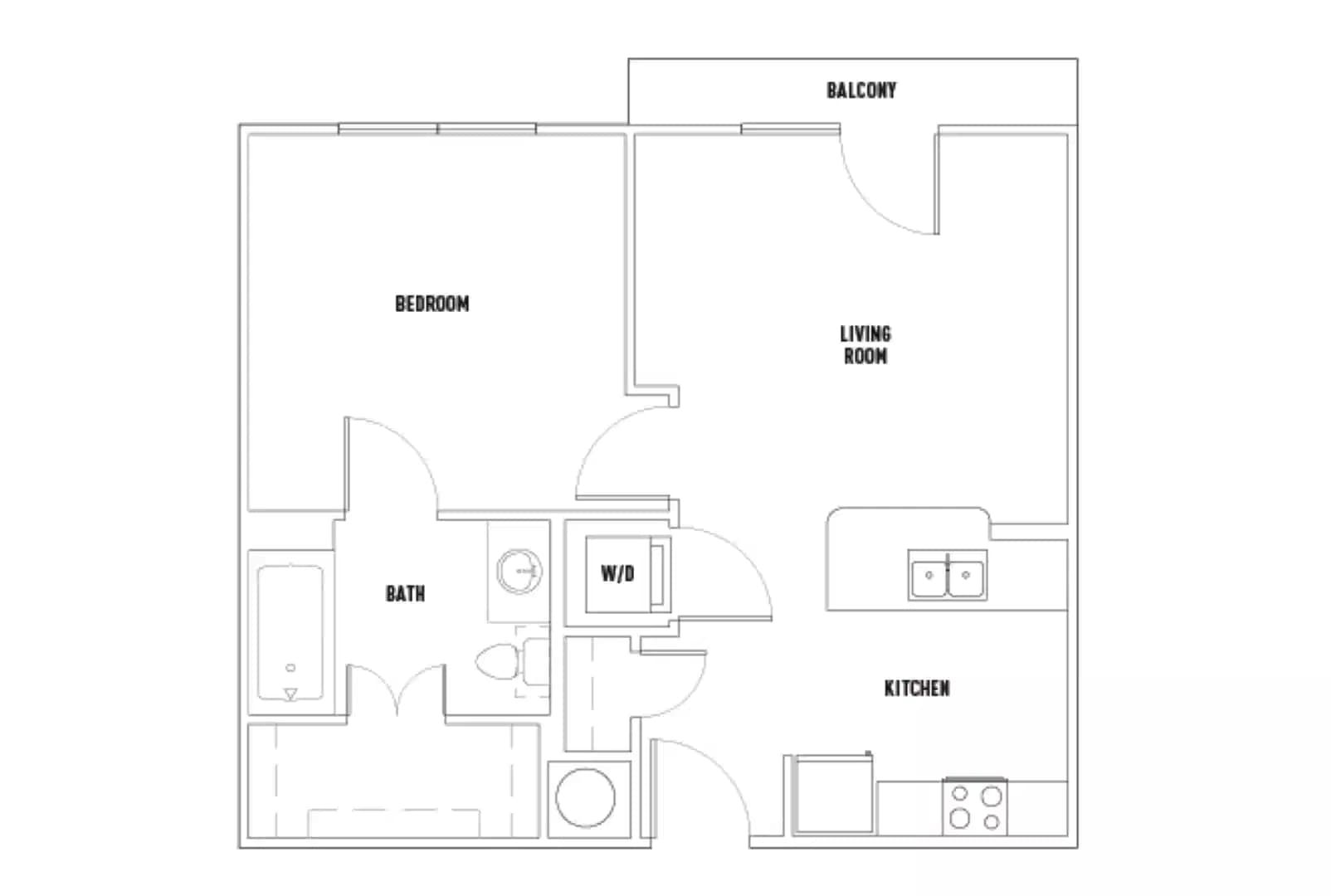23rd: 1 Bed - 1 Bath B Premium Smart