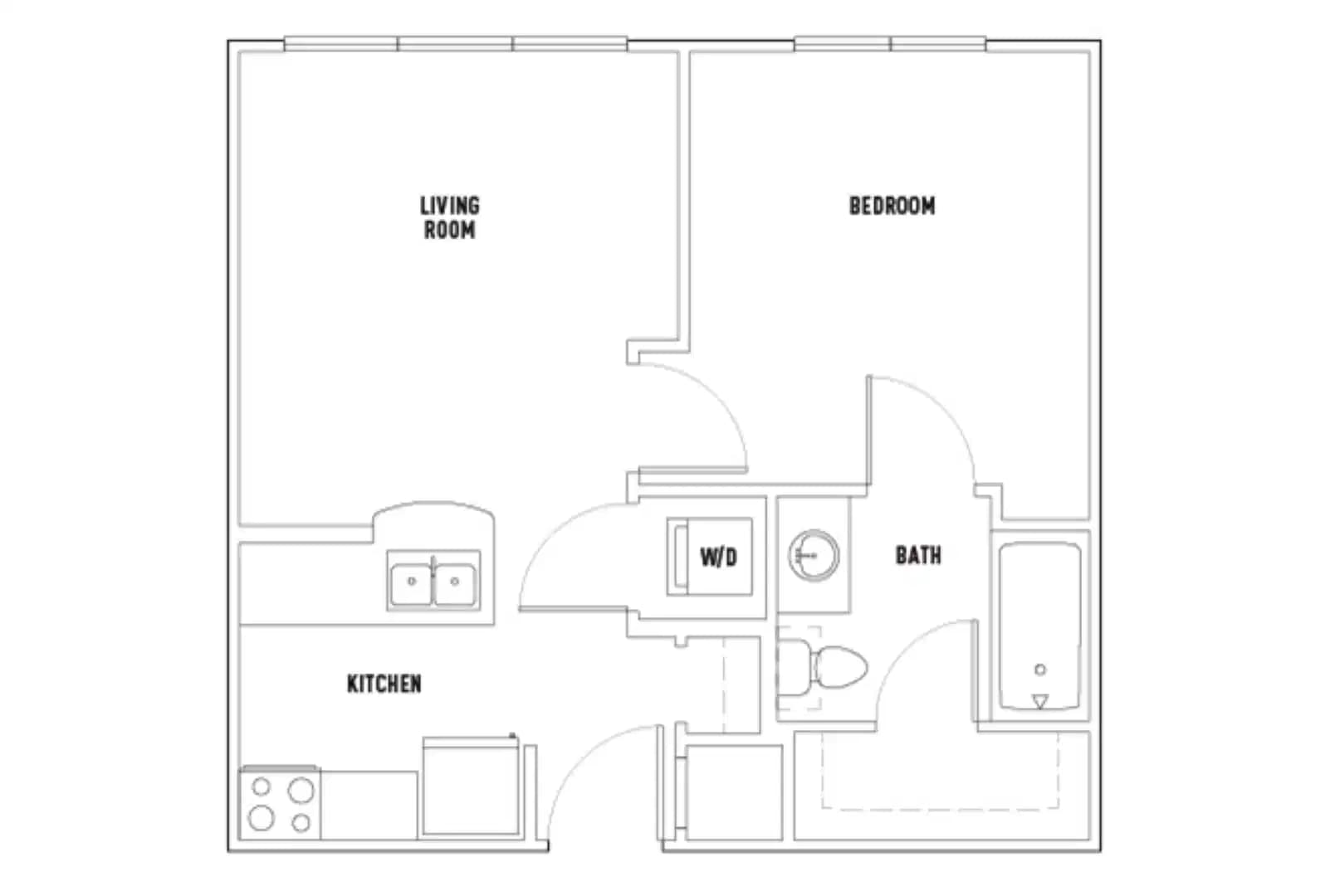 25th W: 1 Bed - 1 Bath B