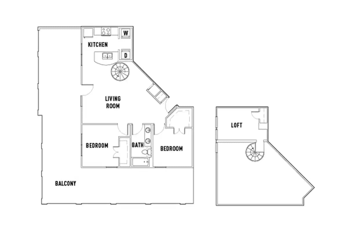 Room in 25th W: 2 Bed - 1 Bath Premium w/Loft