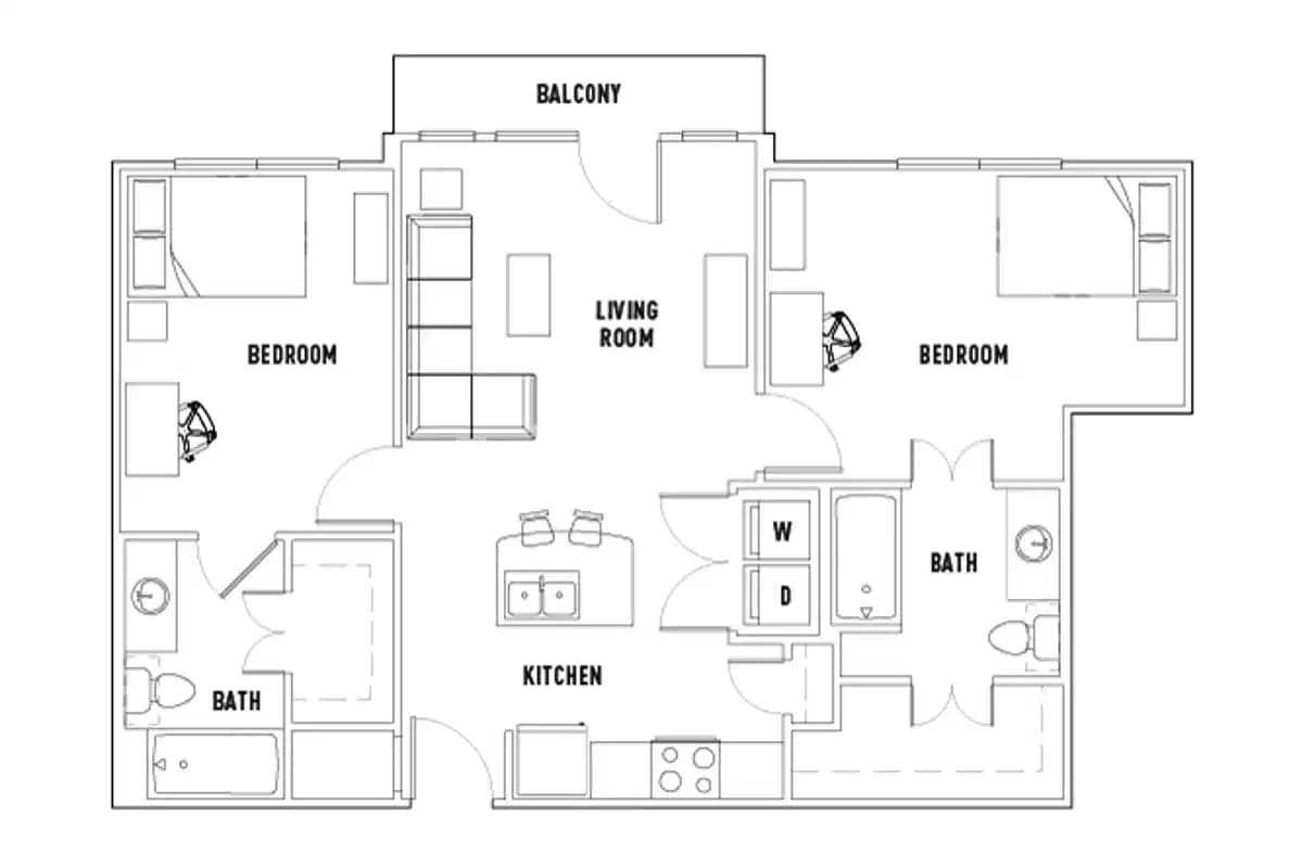 Room in 25th W: 2 Bed - 2 Bath A Premium Private Bedroom