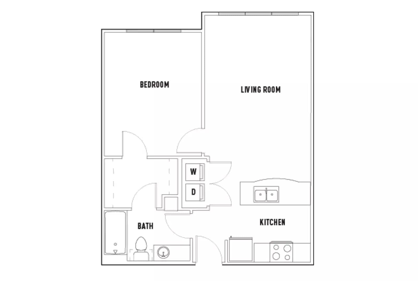 Leon: 1 Bed - 1 Bath D