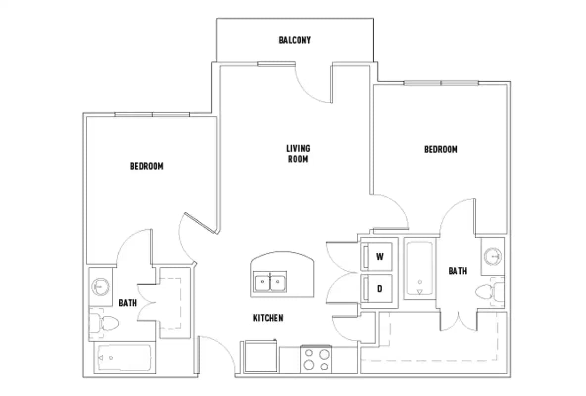 Room in 23rd: 2 Bed - 2 Bath A Premium Shared Bedroom