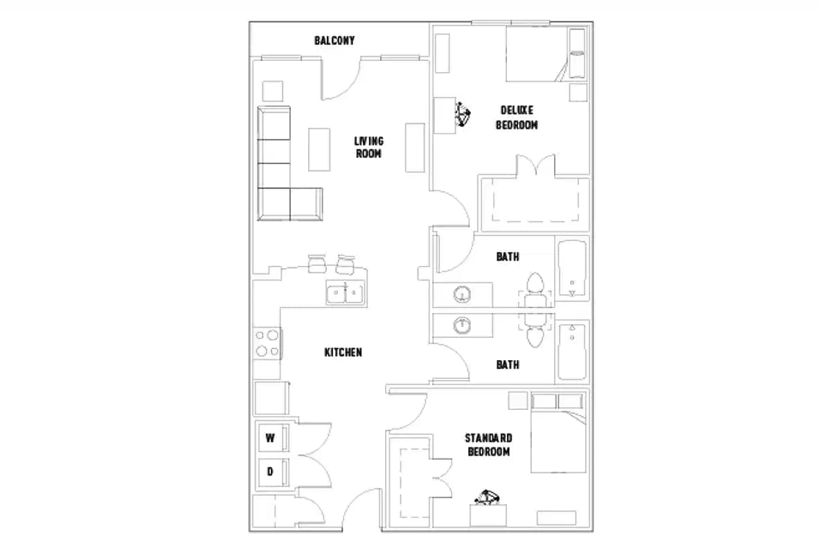 Room in 23rd: 2 Bed - 2 Bath C Premium Private Bedroom