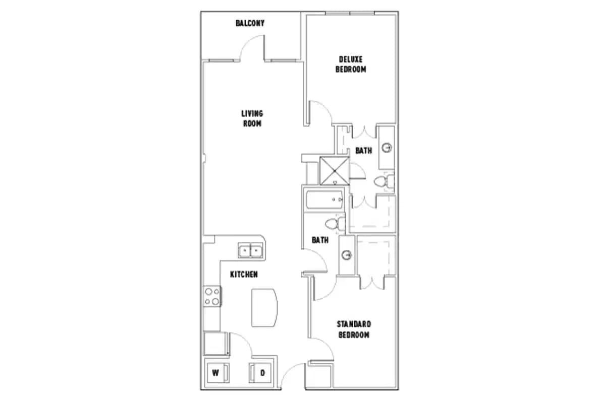 Room in 25th E: 2 Bed - 2 Bath B Premium Private Bedroom