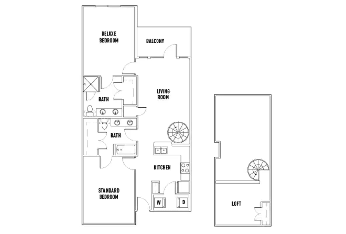 Room in 25th E: 2 Bed - 2 Bath E Premium w/Loft Private Bedroom