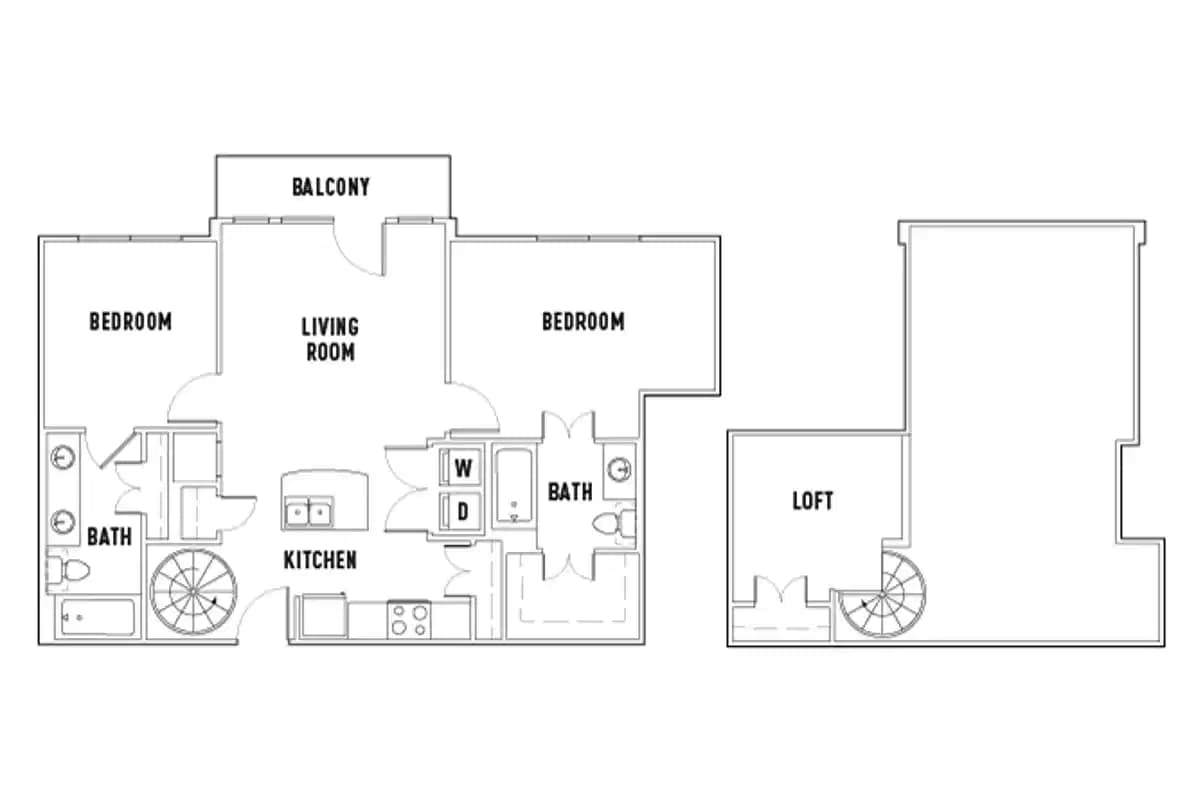 Room in 25th W: 2 Bed - 2 Bath D Premium w/Loft Private Bedroom