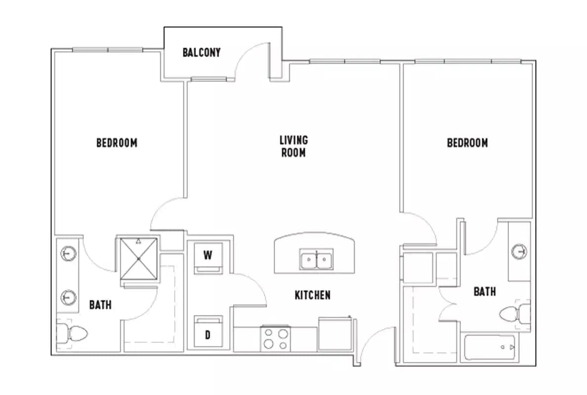 Room in 25th W: 2 Bed - 2 Bath E Premium Shared Bedroom