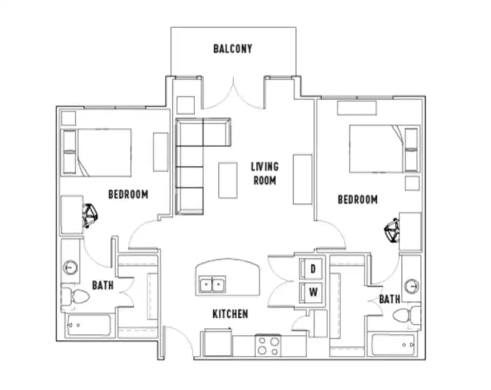 Room in Leon: 2 Bed - 2 Bath D Premium Private Bedroom