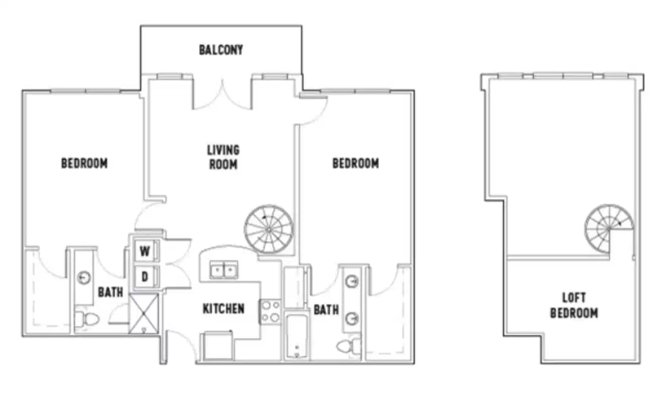 Room in Leon: 2 Bed - 2 Bath K Premium w/Loft Private Bedroom