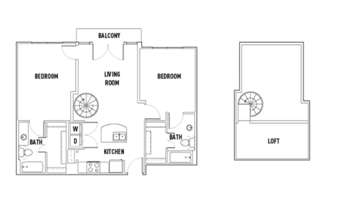 Room in Leon: 2 Bed - 2 Bath M Premium w/Loft