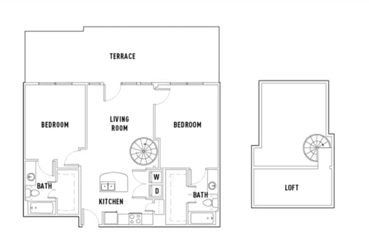 Room in Pearl N: 2 Bed - 2 Bath C Premium w/Loft