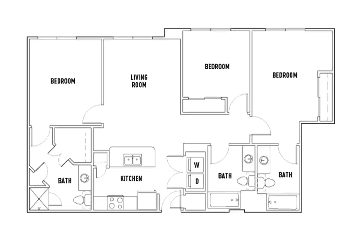 Room in 23rd: 3 Bed - 3 Bath C Private Bedroom