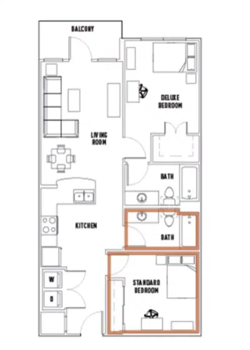 Room in Rio: 2 Bed - 2 Bath A Premium