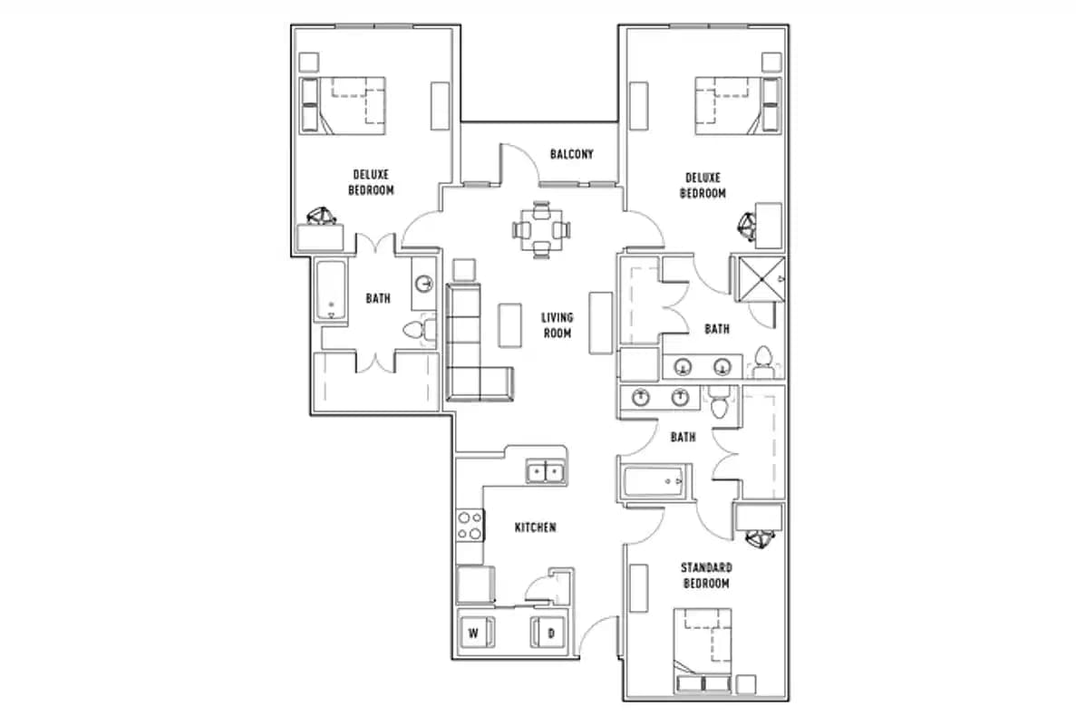 Room in 25th E: 3 Bed - 3 Bath A Premium Private Bedroom
