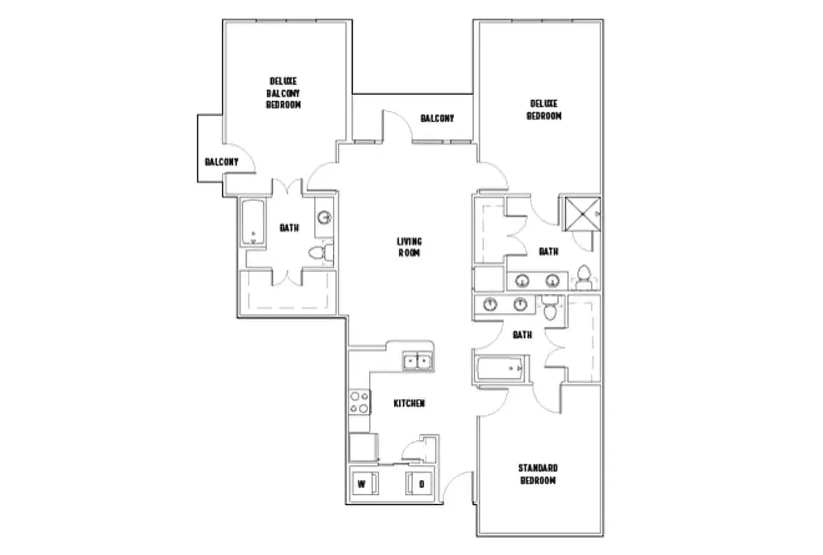 Room in 25th E: 3 Bed - 3 Bath A Premium Shared Bedroom