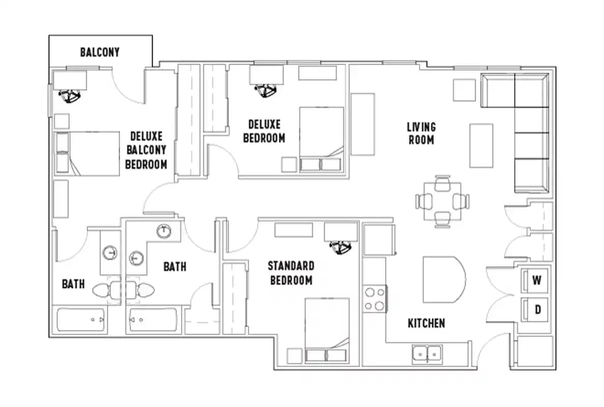Room in 25th W: 3 Bed - 2 Bath A