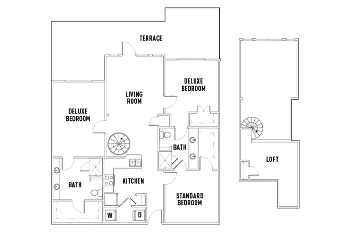 Room in 25th E: 3 Bed - 2 Bath Premium w/Loft Shared Bedroom
