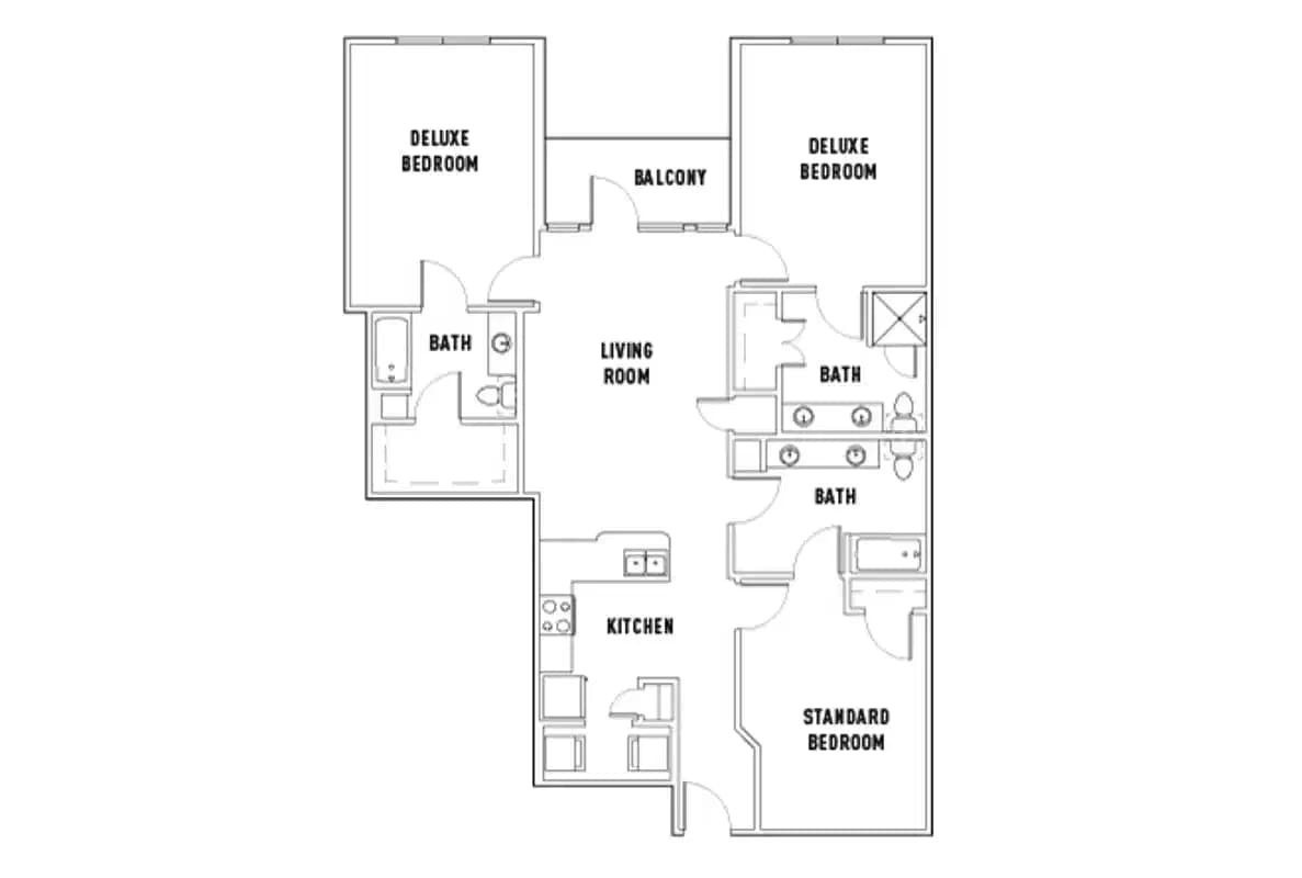 Room in 25th E: 3 Bed - 3 Bath B Premium Private Bedroom