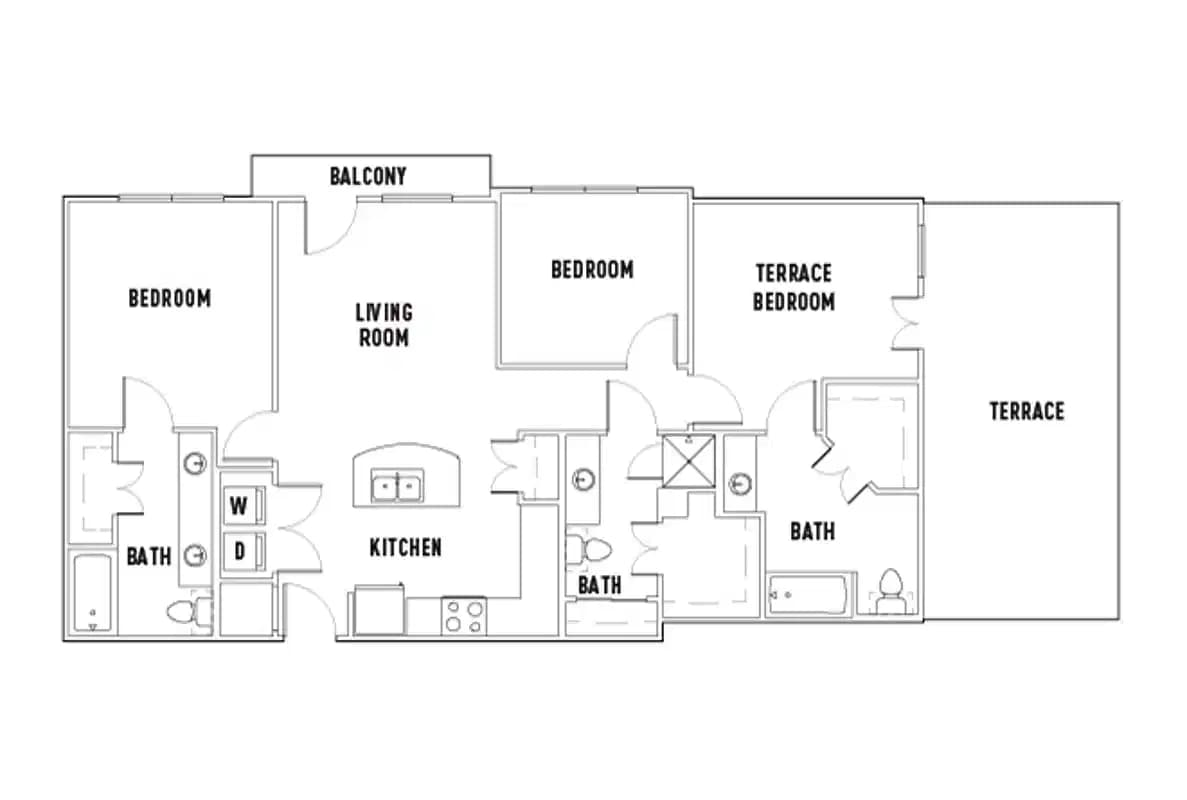 Room in 25th W: 3 Bed - 3 Bath D Premium