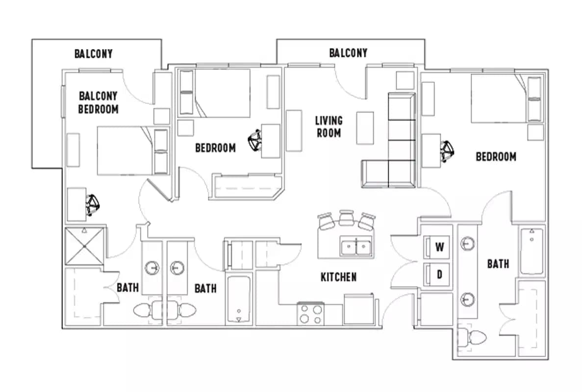 Room in 25th W: 3 Bed - 3 Bath C Premium