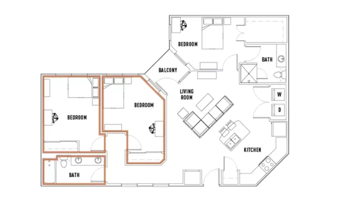 Room in Rio: 3 Bed - 2 Bath A Premium