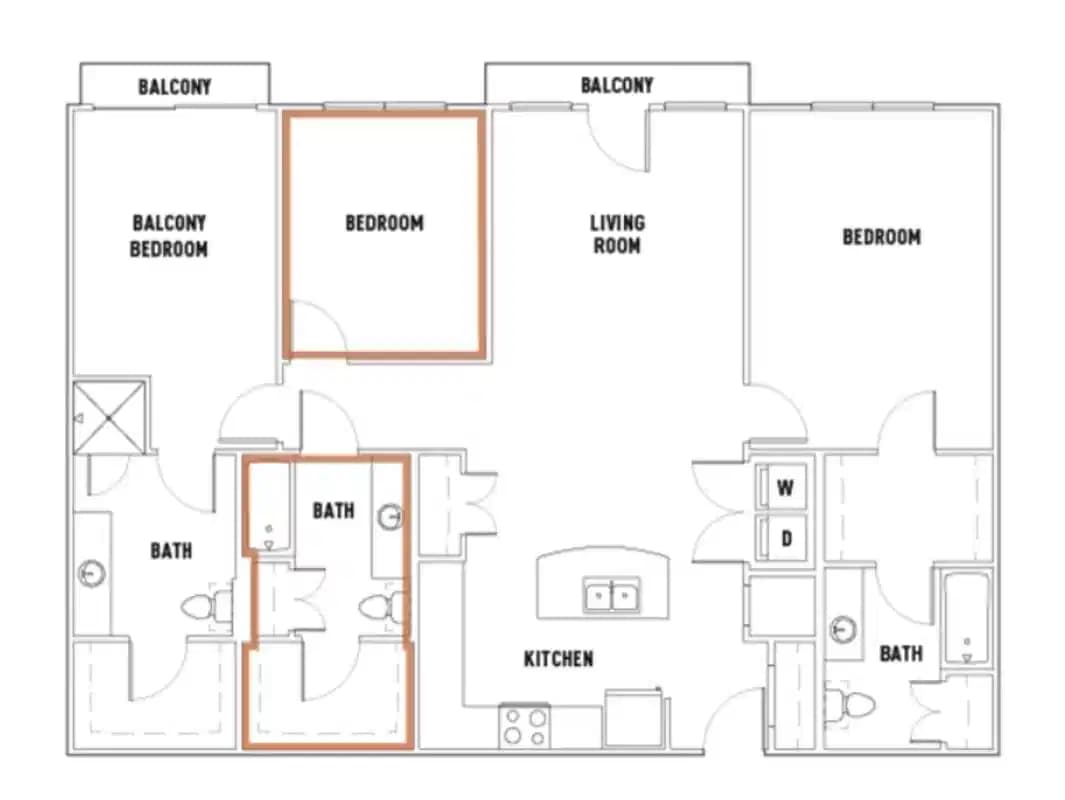 Room in Rio: 3 Bed - 3 Bath B Premium Private Bedroom