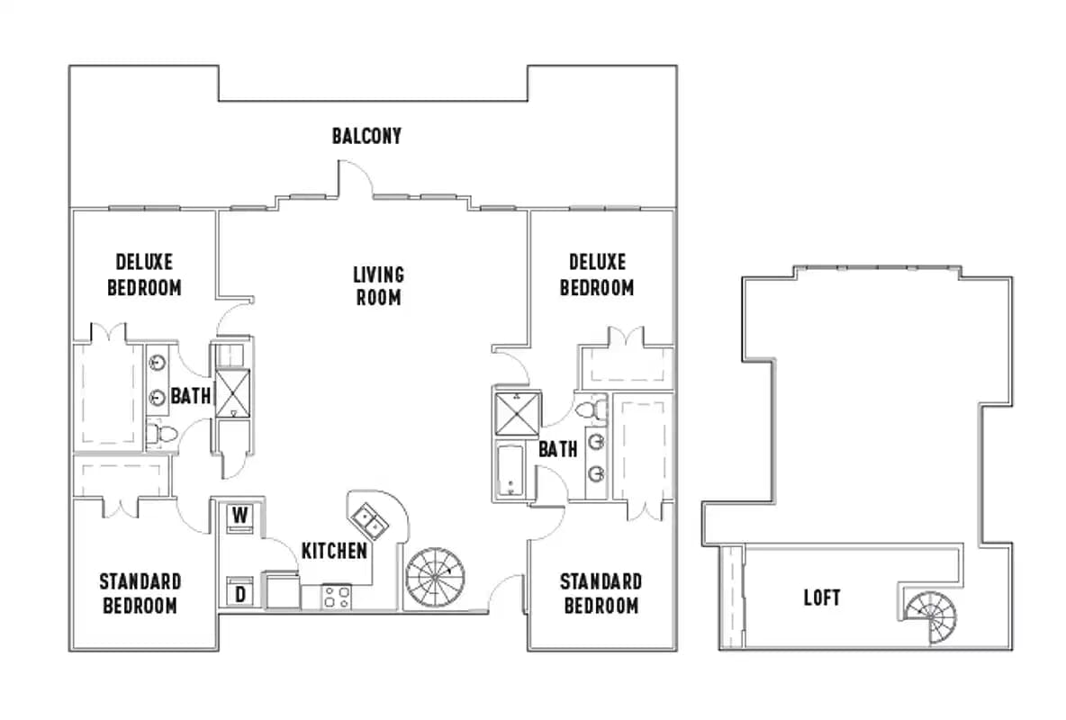 Room in 25th E: 4 Bed - 2 Bath C Premium w/Loft Shared Bedroom