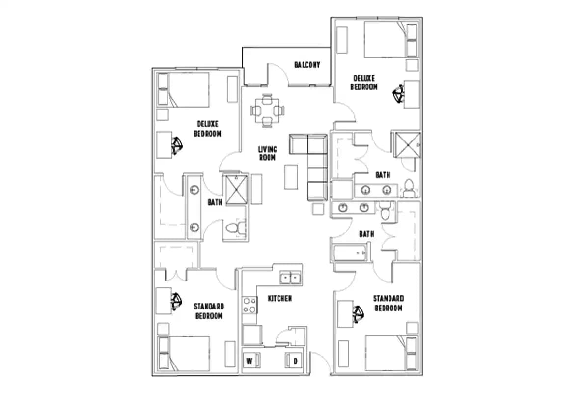 Room in 25th E: 4 Bed - 3 Bath B Premium Private Bedroom