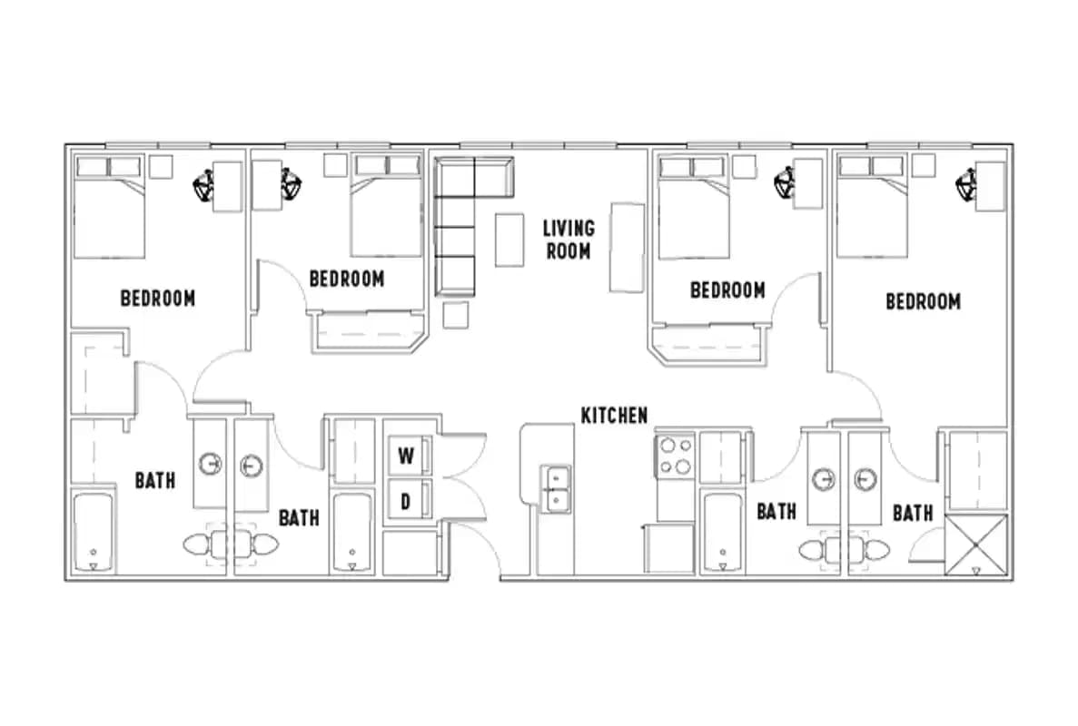 Room in 25th W: 4 Bed - 4 Bath A