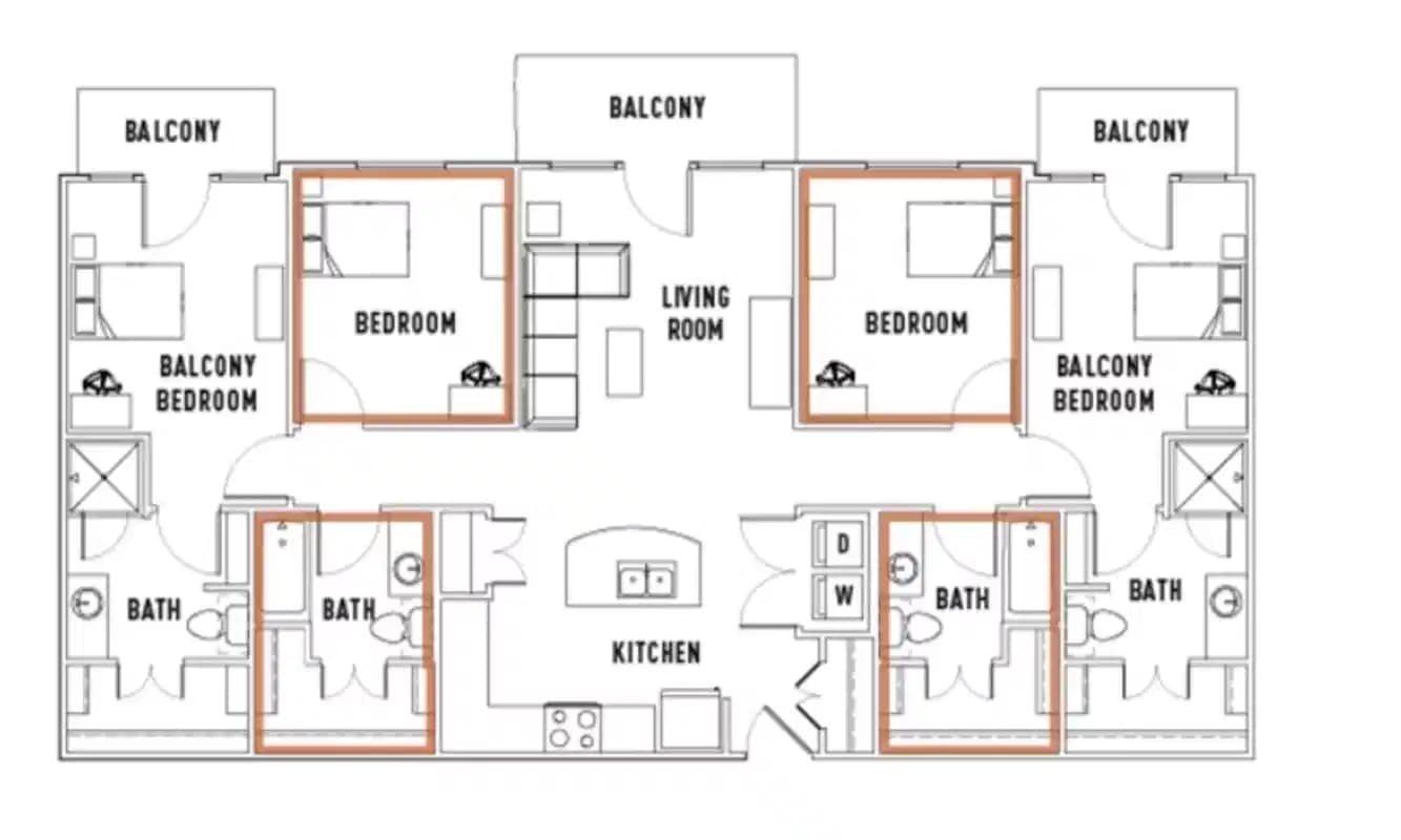 Room in Leon: 4 Bed - 4 Bath Premium