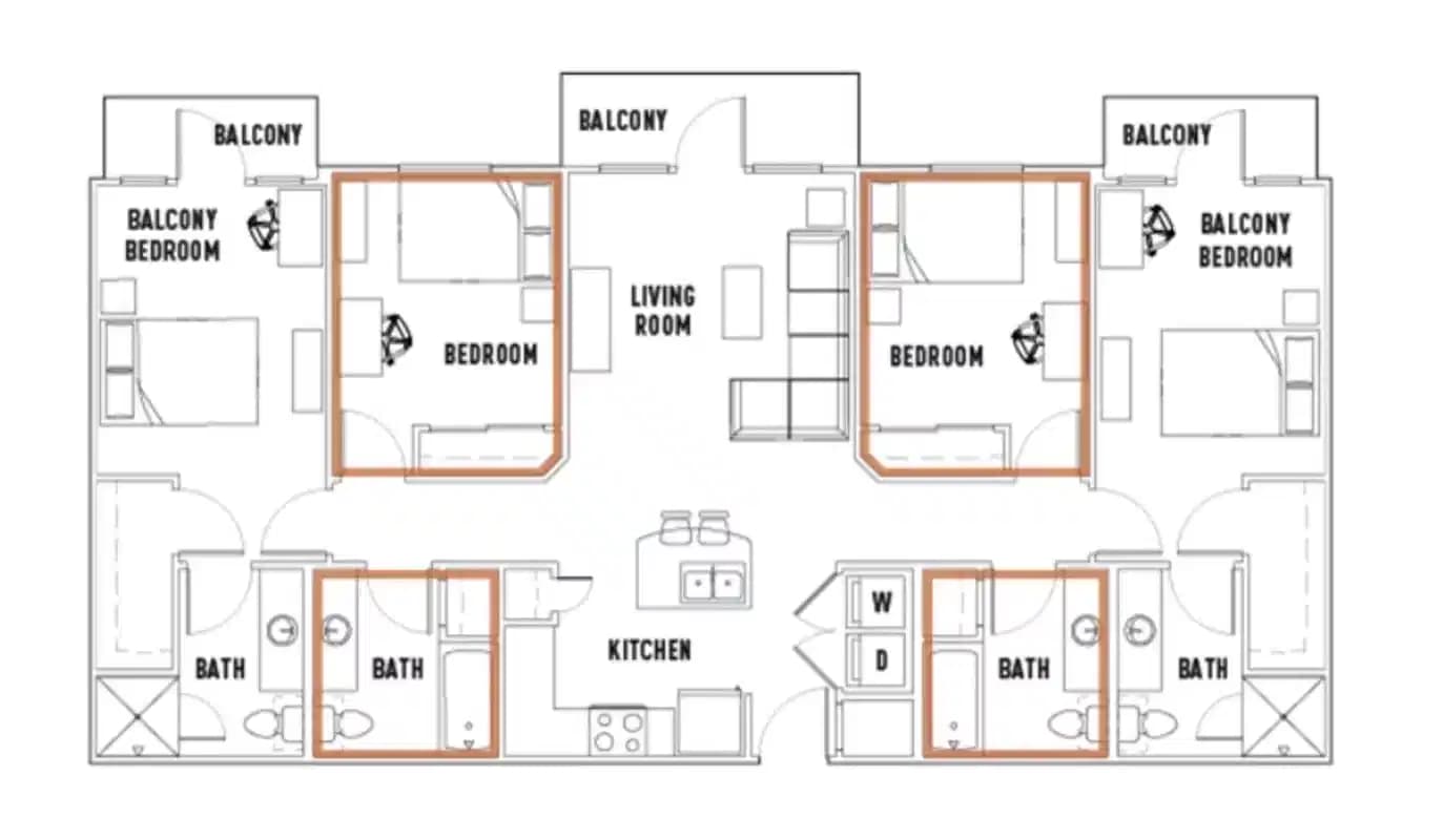 Room in Rio: 4 Bed - 4 Bath Premium