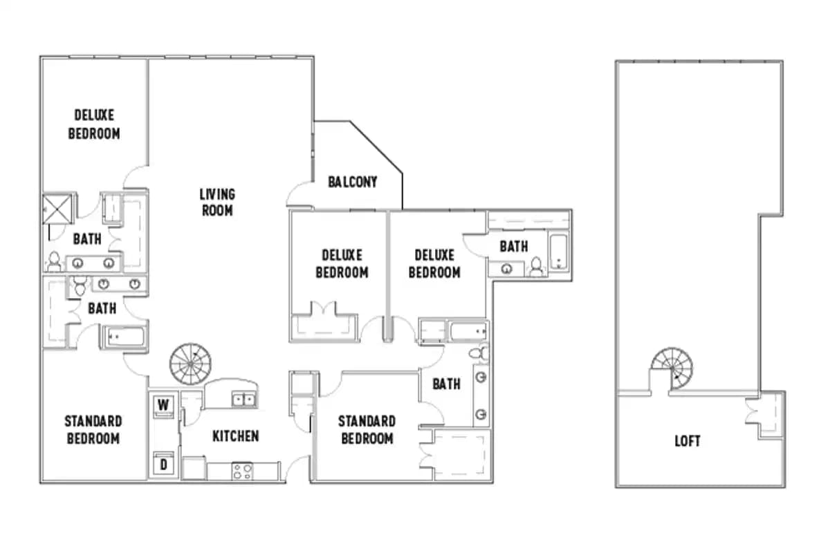Room in 25th E: 5 Bed - 4 Bath Premium w/Loft Private Bedroom