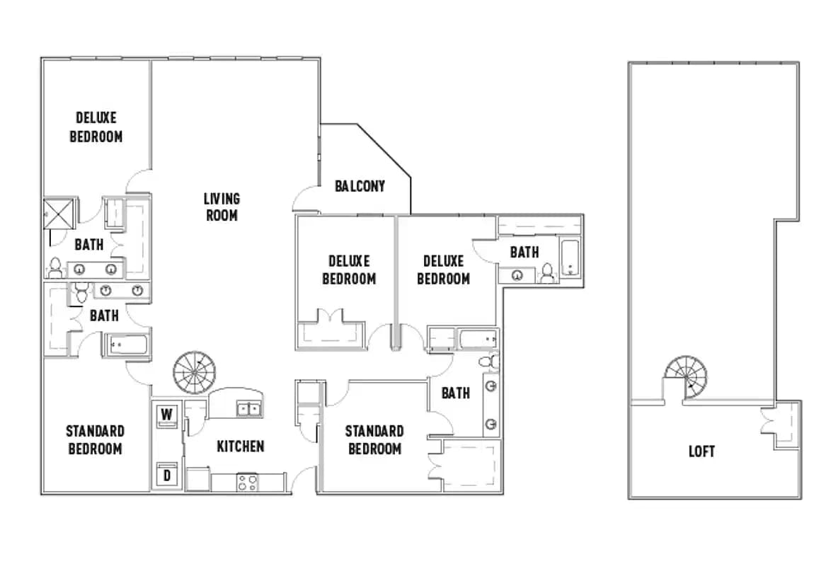 Room in 25th E: 5 Bed - 4 Bath Premium w/Loft Shared Bedroom