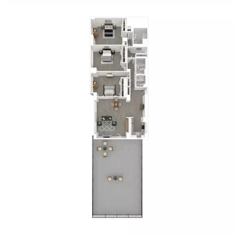 P2 Penthouse - 3 Bed 2.5 Bath