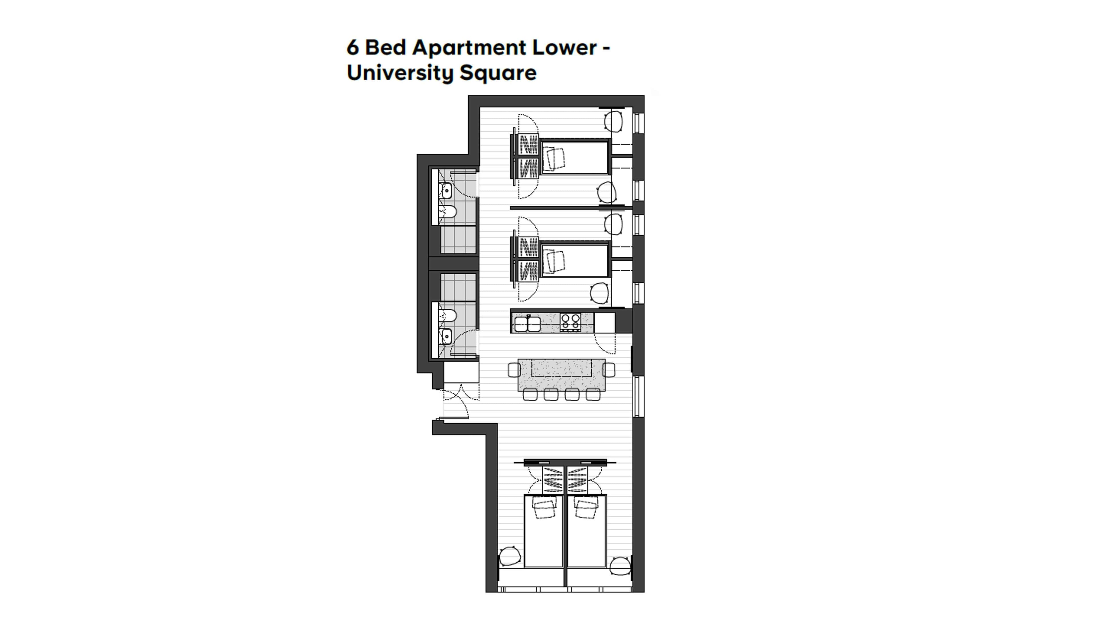 6 Bed Apartment Lower