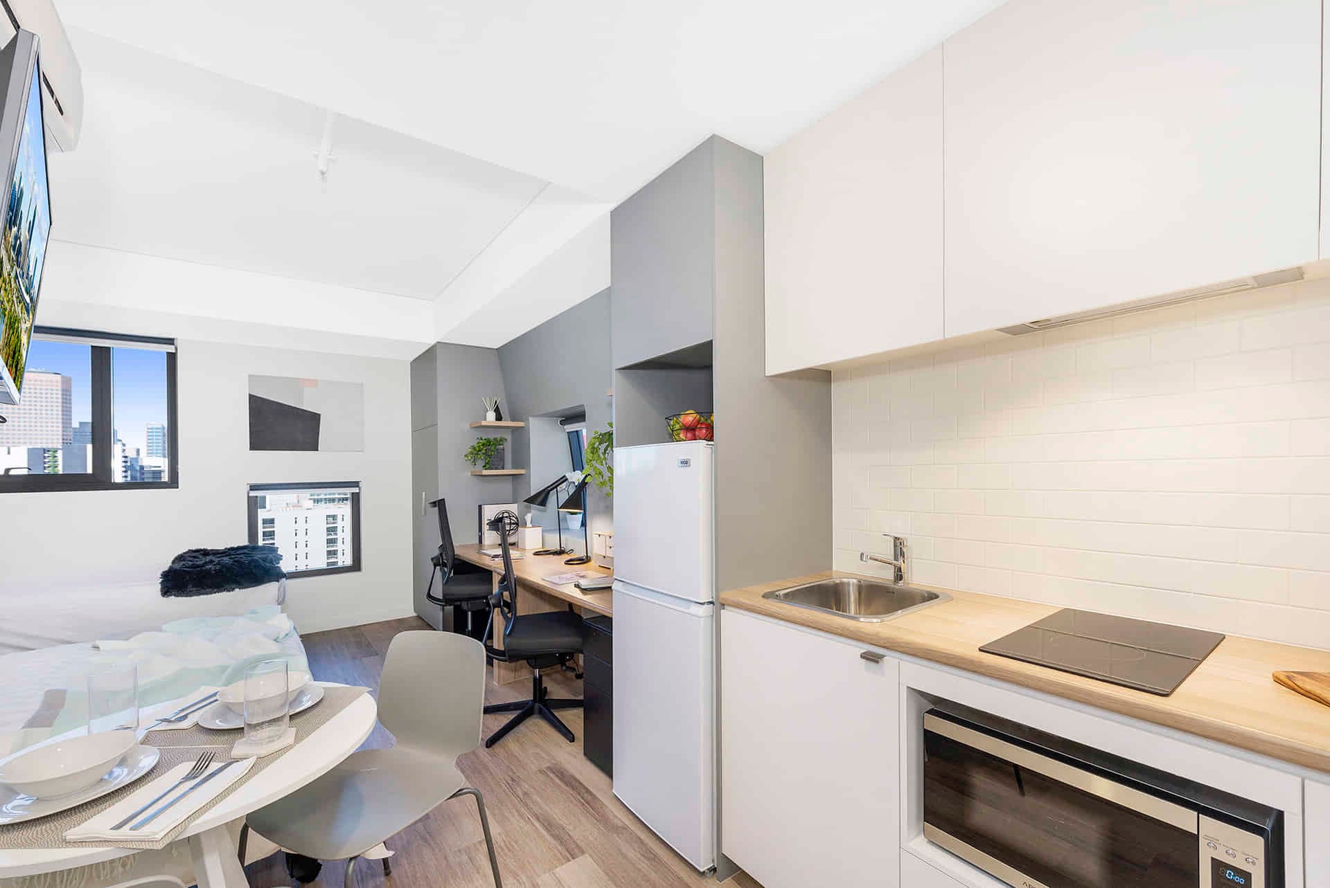 Medium Twin Studio Views