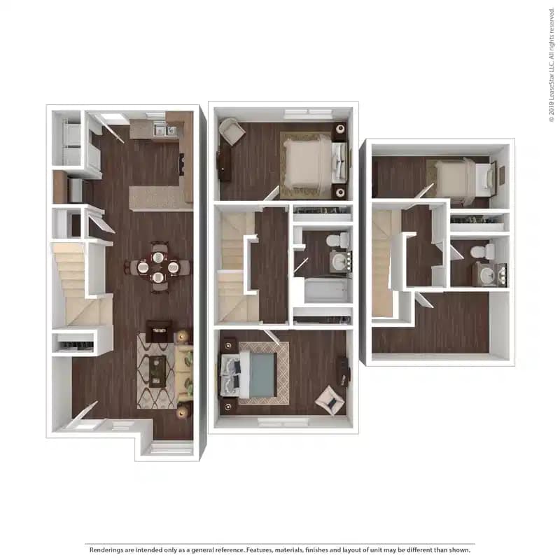 3 Bed 1.5 Bath Townhome