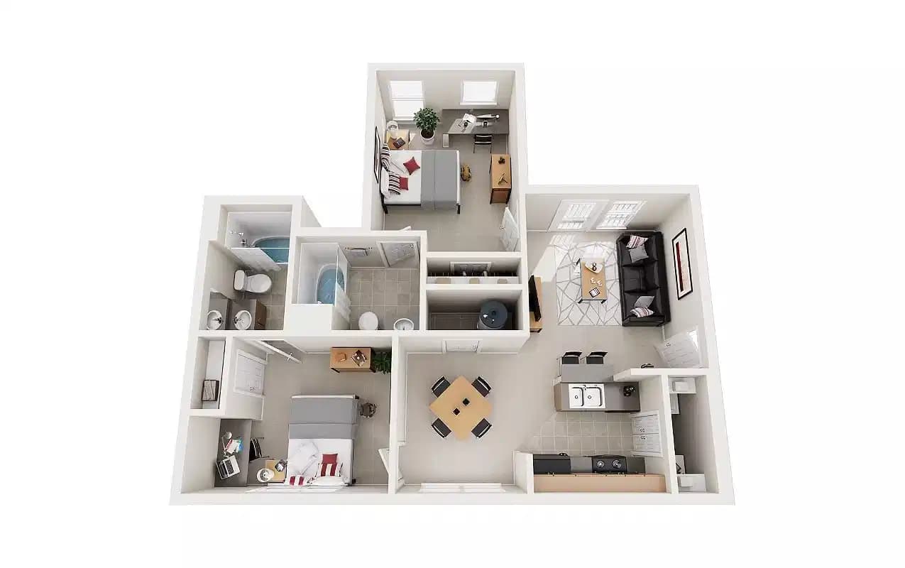 2 Bedroom 2 Bathroom