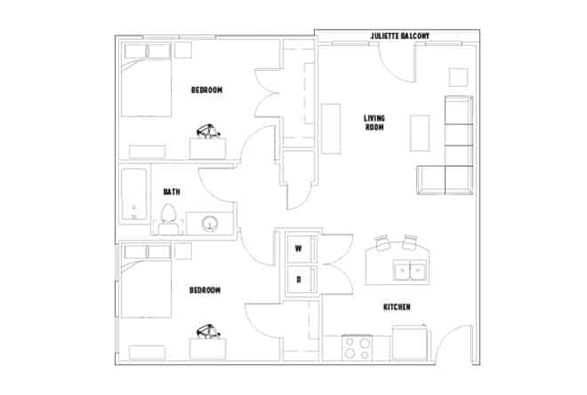 Room in 23rd: 2 Bed - 1 Bath