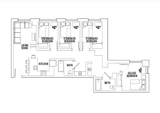 Room in 4 Bed - 2 Bath C