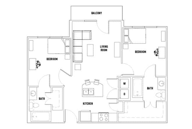 Room in 23rd: 2 Bed - 2 Bath A Premium Private Bedroom