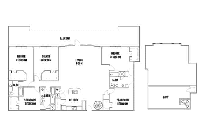Room in 25th E: 5 Bed - 3 Bath Premium w/Loft Shared Bedroom