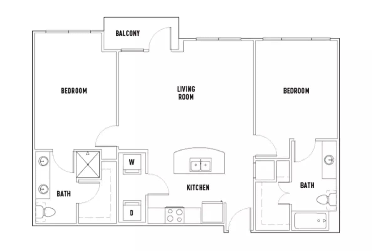 25th W: 2 Bed - 2 Bath E Premium Private Bedroom