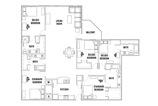 Room in 25th E: 5 Bed - 4 Bath Premium Private Bedroom